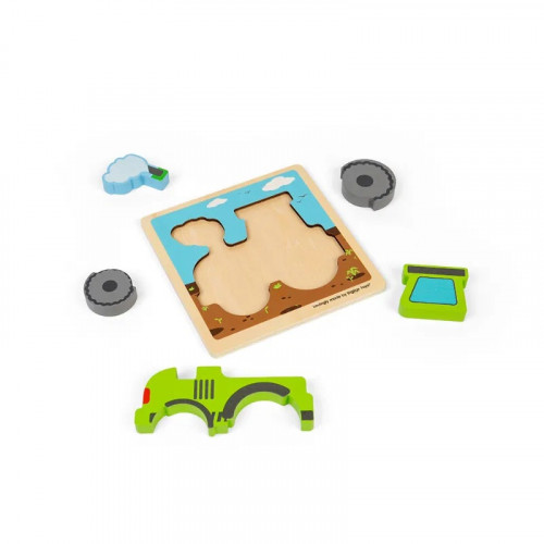 Bigjigs Toys Vkladacie puzzle Traktor