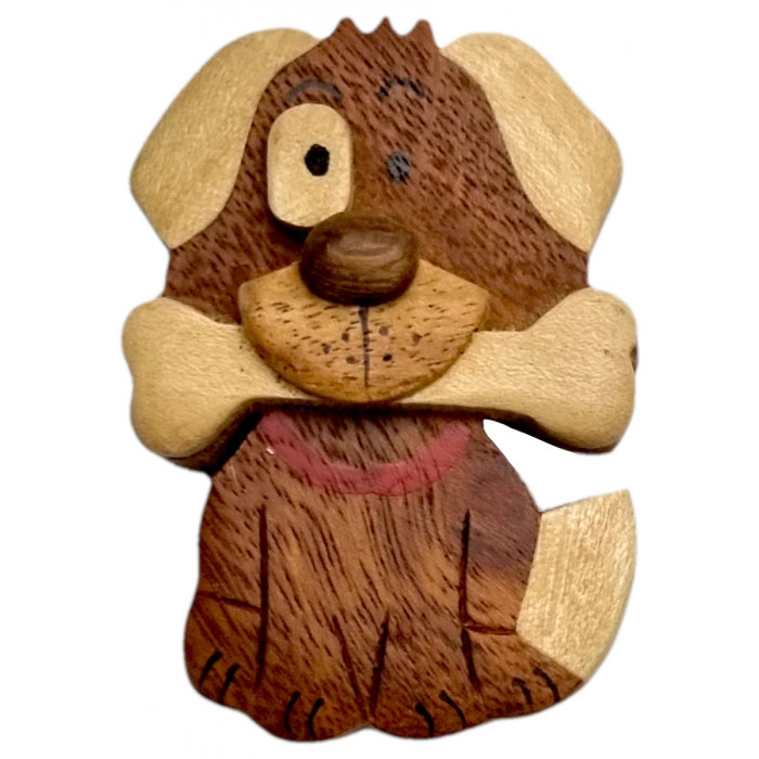 2Kids Toys Drevená magnetka veľká Pes s kosťou