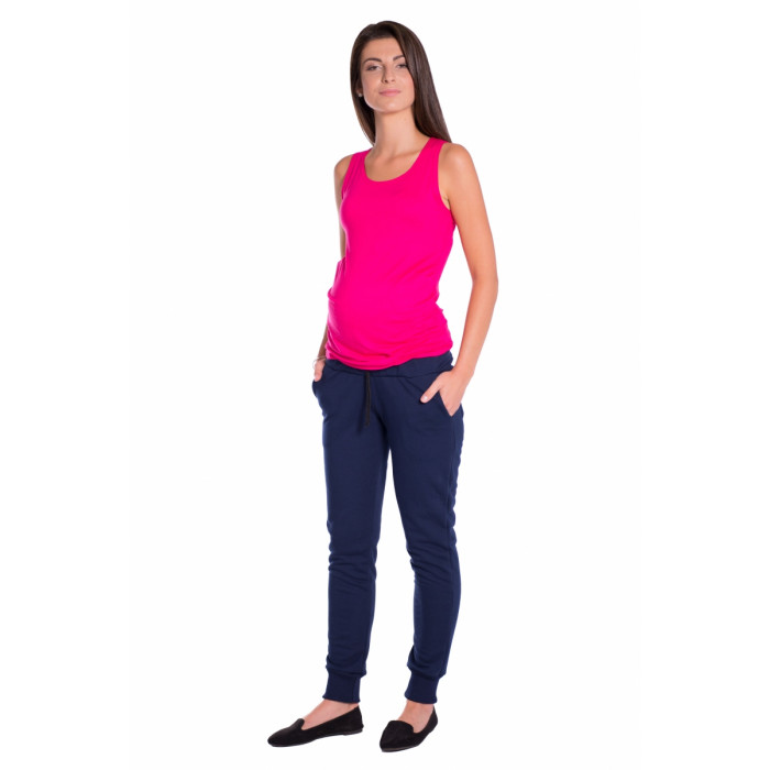 Be MaaMaa Moderné tehotenské tepláky s odnímateľným pásom - granat, vel´. L