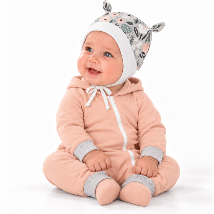 Baby Nellys Dojčenská čiapočka uzlíček na zaväzovanie - Palouček, mätová, veľ. 68/74