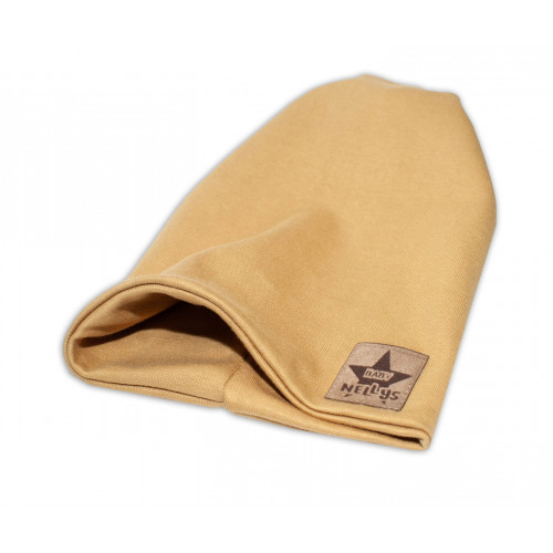 Baby Nellys Hand Made Jarná/jesenná bavlnená čiapka - dvojvrstvová, čierna, vel. 110