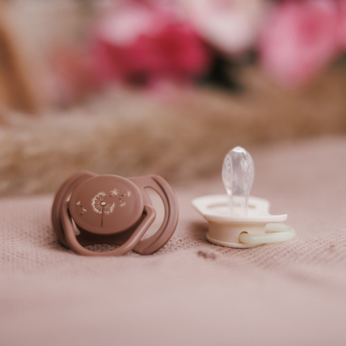 Cumlík silikónový, symertický tvar, 18m +, 2 ks - Nature