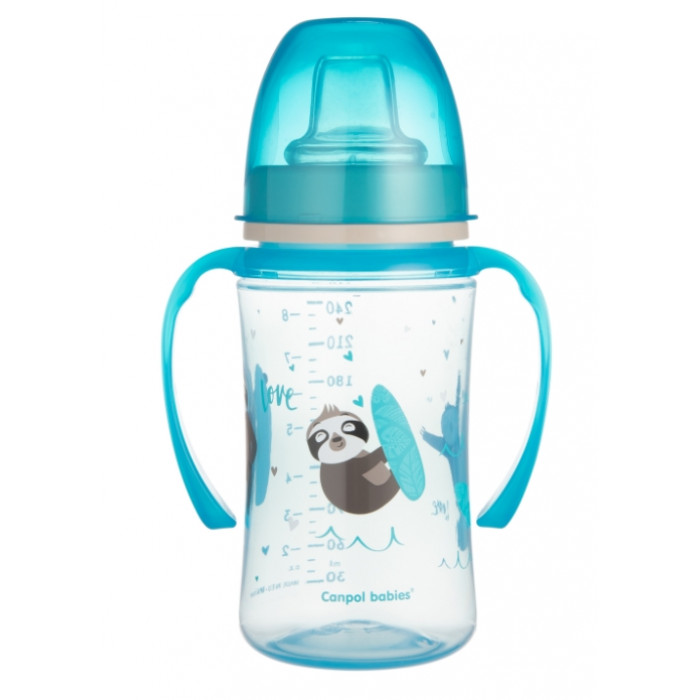 Canpol babies Nevylévací hrnček EasyStart - Panda - modrá