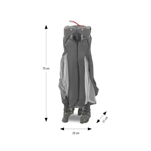 Cestovná postieľka Mirage Milly Mally – ohrádka aj lôžko na cesty, dark grey