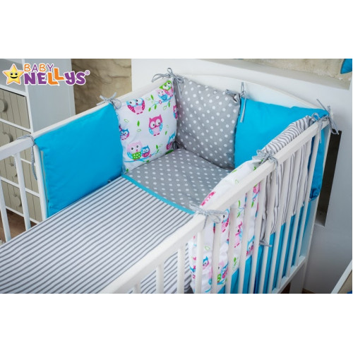 14-dielny set mega sada Be LOVE - Modrá / sivá - sovička