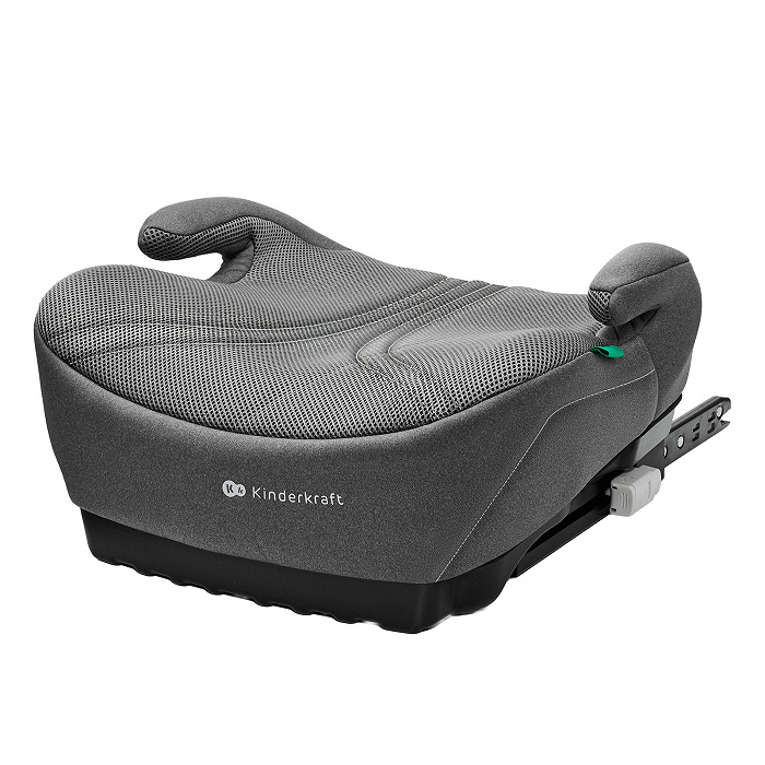 Detská podsedák ISOFIX i-Size 125–150 cm – ľahký, AIR FLOW, sivý