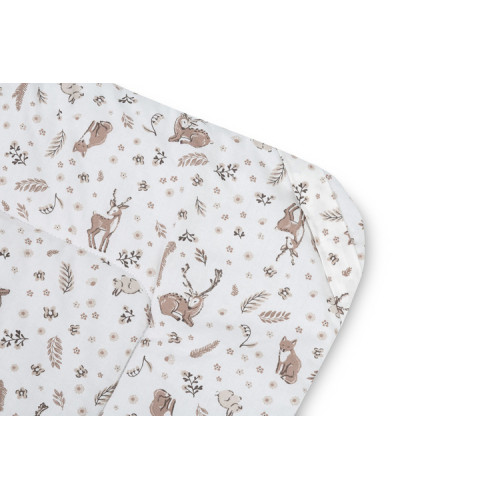 Zavinovačka pre bábätko, bavlnená, obojstranná 75×75 cm, Forest, béžová