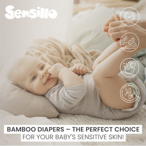 Bambusové plienky, 70x80 - 3ks v balení - Ježko