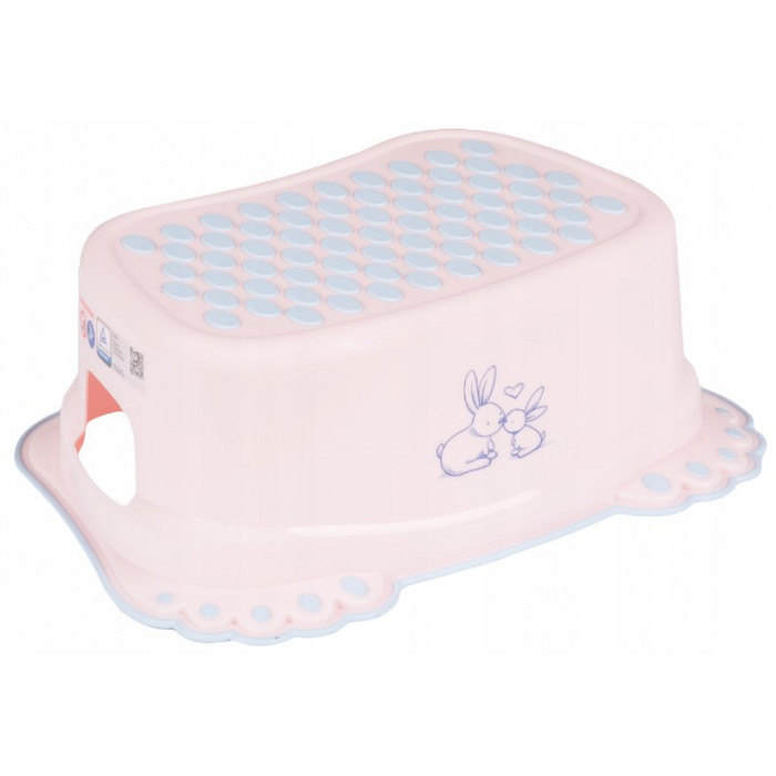 Stolička, schodík s protišmykovou funkciou Tega Baby, Eco Bunny, ružový