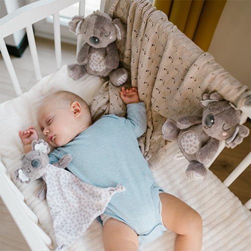 Plyšová hračka s hrkálkou Koala Coco, sivá