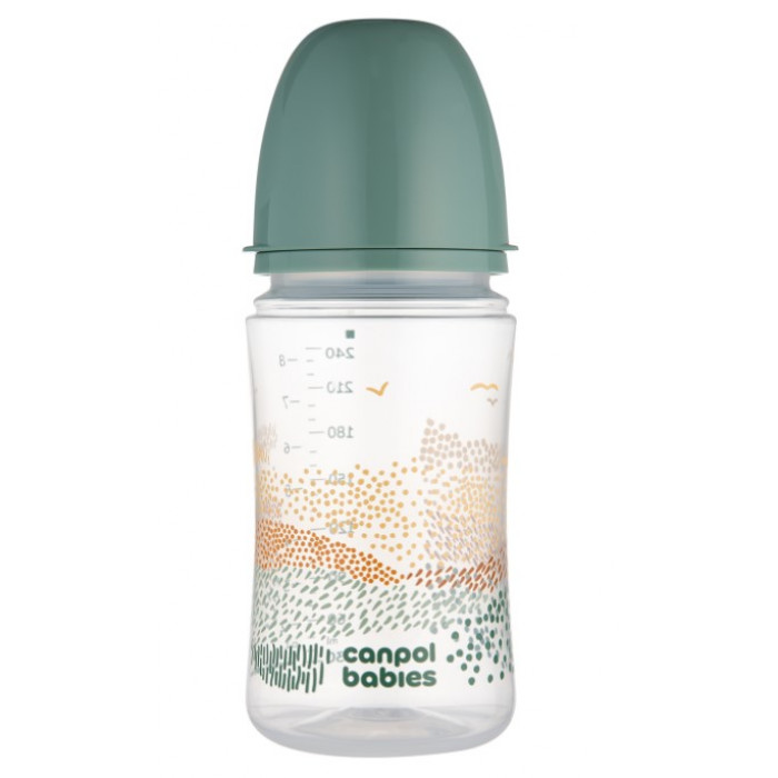 Antikoliková fľaštička EasyStart 240ml MOUNTAINS - zelená