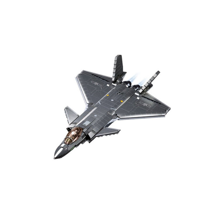 Sluban Army Model Bricks Neviditeľné lietadlo J-20 s kovovým povlakom