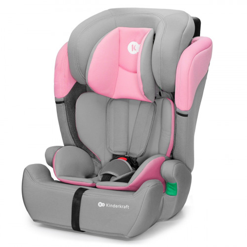 Autosedačka Kinderkraft Comfort Up i-Size 76-150 cm (9-36 kg), šedá, růžová