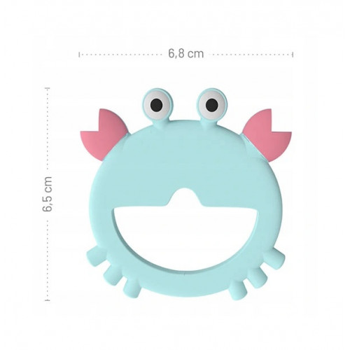 GiliGums Detské hryzátko Crab Bracelet Teether, 3m+, 1 ks, matový