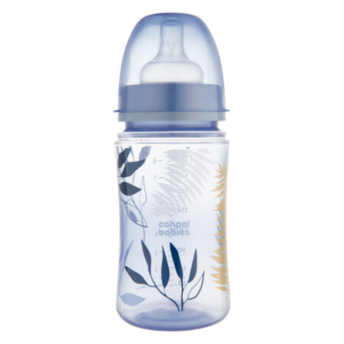 Canpol Babies Antikolíková fľaša EasyStart Gold 240 ml – modrá, 0m+
