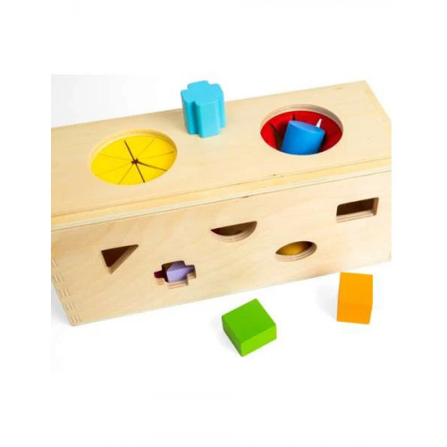 Bigjigs Toys Vkladanie a triedenie Tajomná krabička