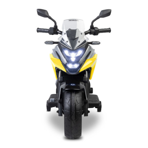 Elektrická motorka Honda NC750X pre deti – LED, USB, 3-8 rokov, žltá, čierna