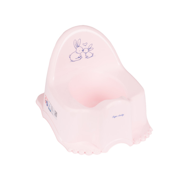 Detský nočník ECO zajko ružový ergonomický - ružový