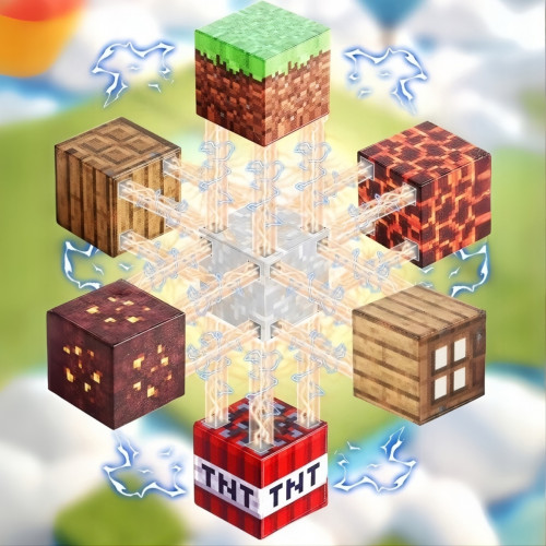 Minecraft Magnetická stavebnica XL Diamond TNT Redstone 184ks