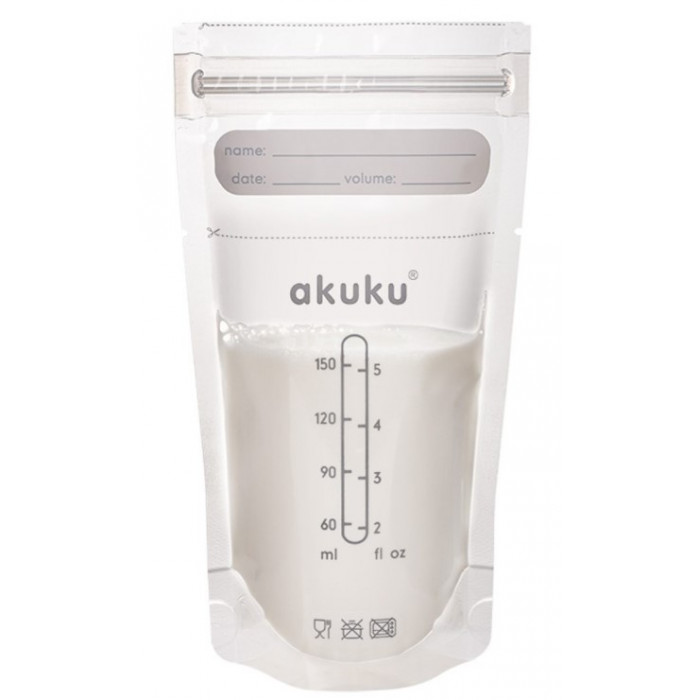 Jednorazové sterilné sáčky na skladovanie pokrmov - 150 ml, 30 ks