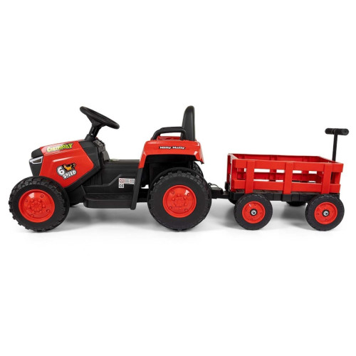 Elektrický traktor s prívesom Rolly 12V, detské autíčko na akumulátor, červený