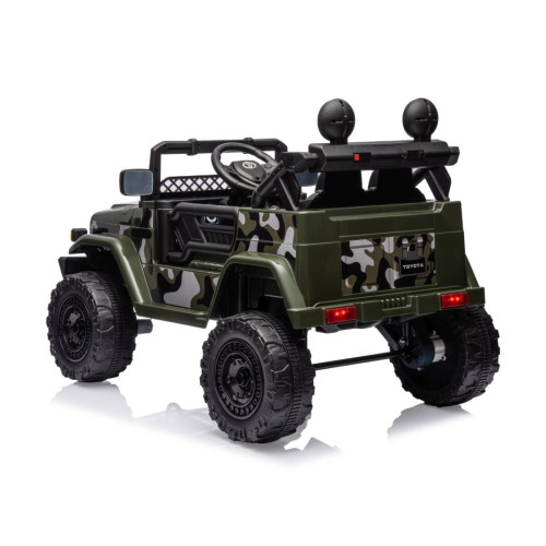 Licencované dětské elektrické SUV TOYOTA FJ CRUISER s Bluetooth a dálkovým ovládáním, army
