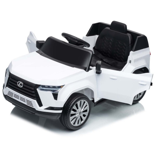 Elektrické autíčko Lexus GX550 SUV s diaľkovým ovládaním, LED a Bluetooth, biele