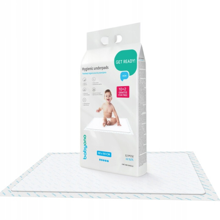Hygienické podložky 60×90 cm 12 ks (10+2 zadarmo) – savé, nepremokavé