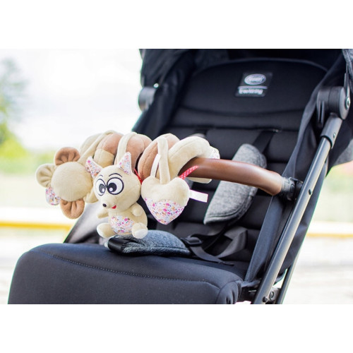 Plyšová špirála Fox, béžovo/hnedá