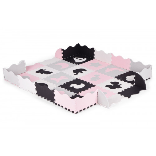 Pěnové puzzle pre deti, podložka Tvary a zvieratká