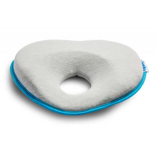 Ergonomický, tvarujúci vankúšik pre bábätko - šedý, tyrkys