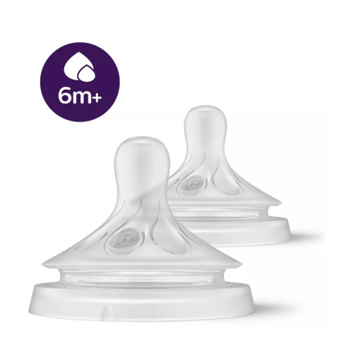 Silikónový cumlík Natural Response Avent - 6m+ kaša, 2 ks