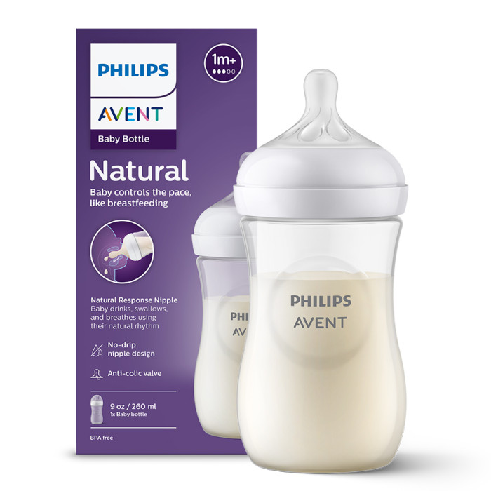 Antikoliková fľaša pre bábätká, Natural Response Kojenecká fľaša, 260 ml, 1m+