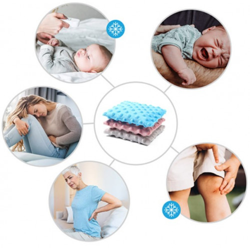 Nahrievací vankúšik s višňovými kôstkami a levanduľou Minky BabyOno - sivý