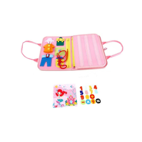 Senzorická busy kniha Jednorožec I – motorická látková kniha pre deti, 2Kids Toys