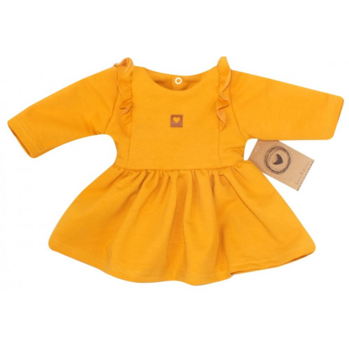 Z & Z Detské teplákové šatôčky/tunika Princess - horčicové, veľ. 62