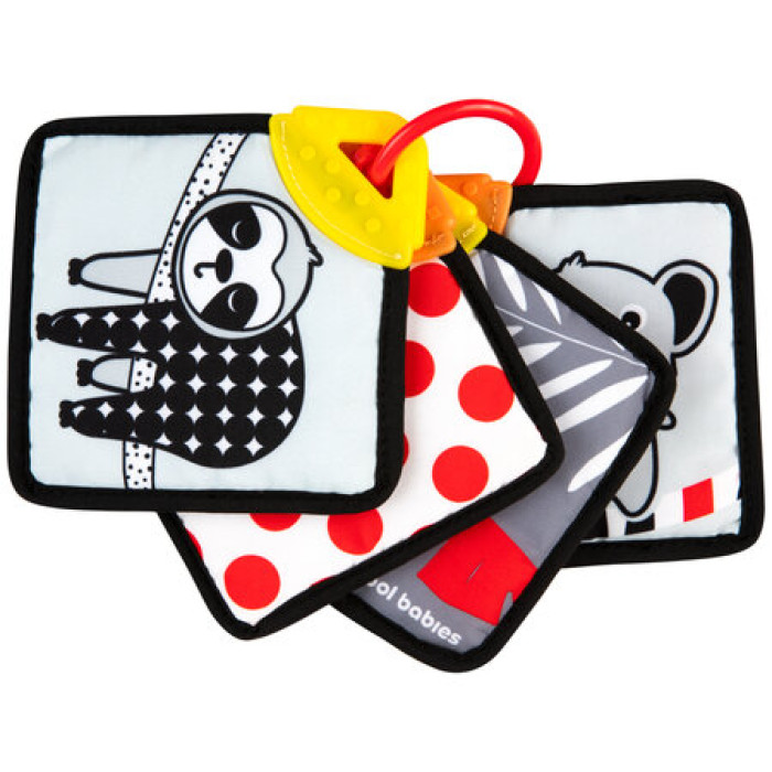 Kontrastné senzorické karty pre bábätko Canpol babies s hryzátkom