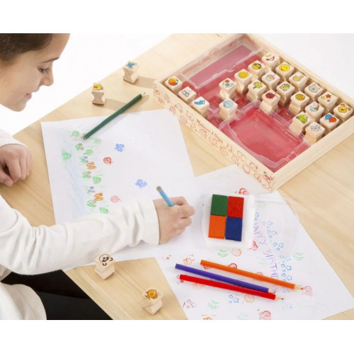 Drevené pečiatky v krabici Melissa&Doug - Top Series