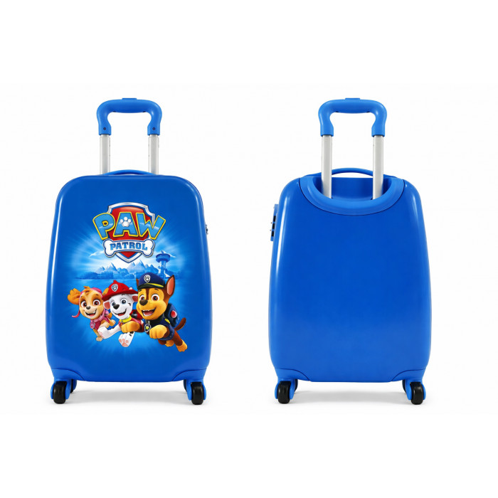 Detský kufor Paw Patrol na kolieskach 32 l – ľahký cestovný kufrík, modrý