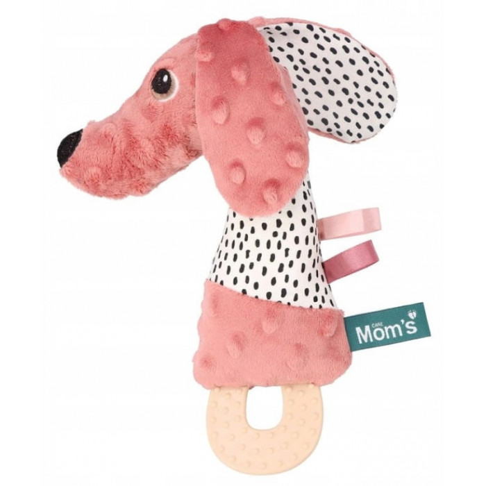 Edukačná plyšová hračka Hencz Toys, Psík s pískatkom a hryzátkom