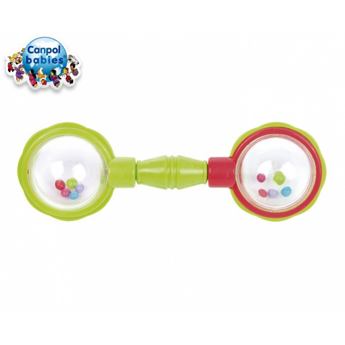 Canpol babies Hryzátko s hrkálkou - činka - zelené
