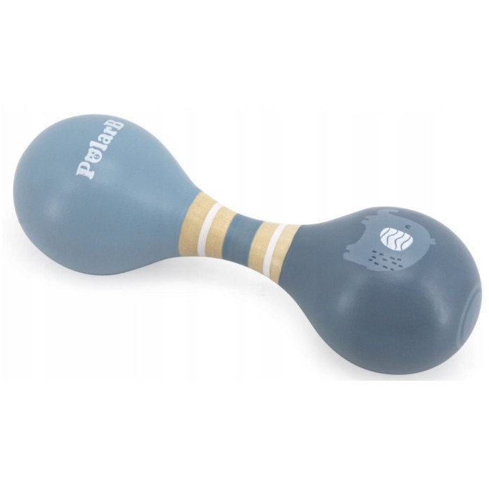 Viga Toys Drevená dvojitá rumba guľa, Slon - modrá